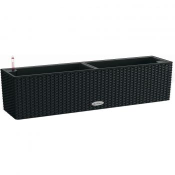 Lechuza Balconera Plastic Self-Watering Planter Box - Black