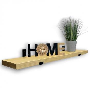 Vintage Pine Flip‑Bracket Wood Shelf – 0.9 m