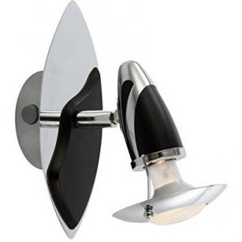 Faretto lampada parete corridoio lettura soggiorno spot mobile acciaio ferro argento nero attacco E14