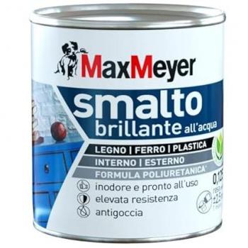 Max Meyer Smalto Brillante all'acqua Poliuretanico Bianco 0,125 l