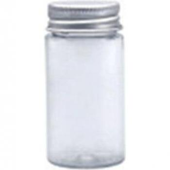 Envase Plástico Transparente 80 ml con Tapa de Aluminio