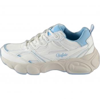 Buffalo Lace‑Up White Sneakers for Women, US 9
