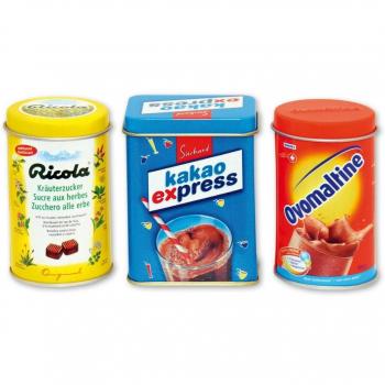 Metalldosen-Set „Tanner 0063.9“ (Ricola, Ovomaltine, Suchard)
