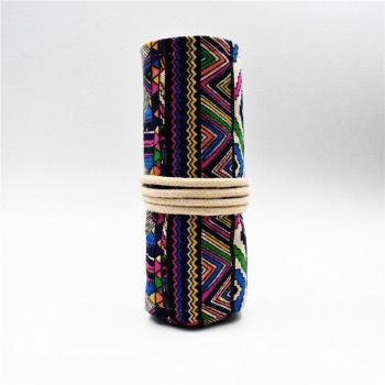 Canvas Pocket Organizer – 36 Hole Roll‑Up Pen & Pencil Case