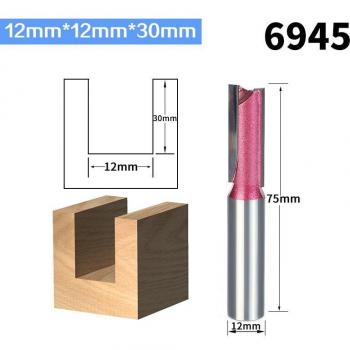 Mèche de toupie en tungstène pour le bois, droite, 6mm, 8mm, 10mm, 12mm, 1 pièce