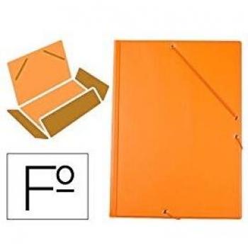 Carpeta liderpapel gomas plástico folio solapa color naranja 73735-CG80