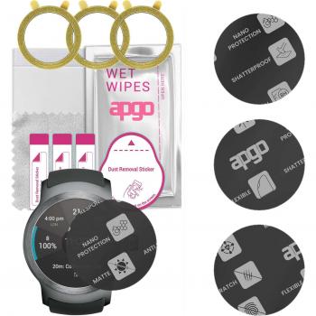 3x apgo MATTE Protector de Pantalla para LG Watch Sport, vidrio templado, sin quiebres