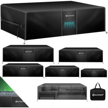 Copertura Protettiva per Mobili da Giardino Kesser - Impermeabile, UV e Ventilata, Nero 250 x 210 cm