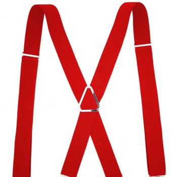 Soutien lombaire ajustable « X » : bretelles de pantalon élastiques 3,5 cm, noirs