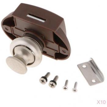 10PCS Push Button Cabinet Latch Locks for Motor Homes
