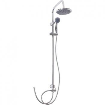 Airone Colonna Doccia Cromata con Soffione 20 cm (ABS) e Doccetta 5‑Funzione – Cod. 77791