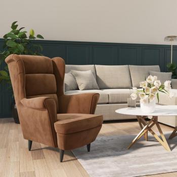 VidaXL Sillón de terciopelo Gris claro
