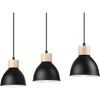 Envostar Tira 3-Bulb Black Pendant Light