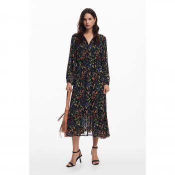 Desigual Vestito Lungo A Maniche Lunghe Kansas City Multicolor S
