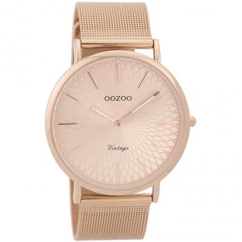 OOZOO Quarz‑Damenuhr 40 mm rosegold Analog – Edelstahlarmband – C9343