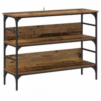 Consolla di legno antico 100×32×75 cm – design industriale