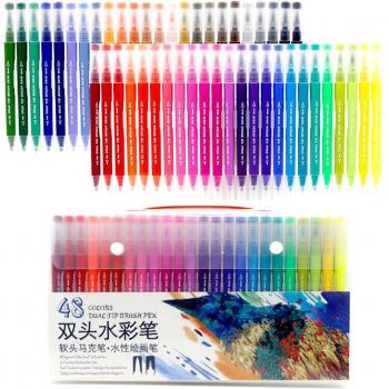 Dual Tip Brush Pens for Calligraphy and Lettering