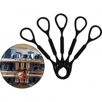 5x Elastische Silikon Gummi Trompete Stopper Schwarz