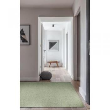 Tapis moderne tissé plat vert 200x280 cm - collection Mist Beneffito perle mousse