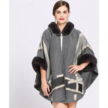 Chal poncho mujer otoño invierno suave y cómodo