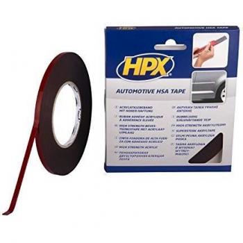 Ruban HSA double face en acrylique HPX gris anthracite 6mm x 10m pour collage et fixation de haute performance