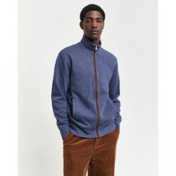 Gant Cárdigan casual Sacker Rib en azul marino de algodón