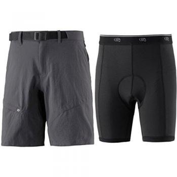 Gonso Fahrradhose Arico 0, kurze Herren Radhose mit Sitzpolster, wasserabweisend, inkl. Gürtel