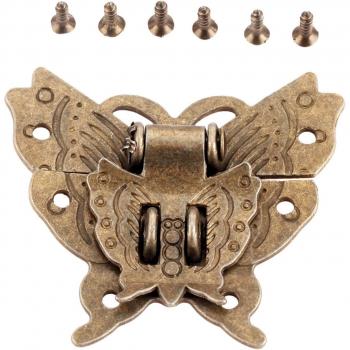 Jahrgang 59x53mm Schmetterling Hasp für Holzschatullen