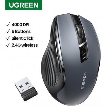 Mouse Inalámbrico Ugreen Silencioso 4000 DPI con 6 Botones
