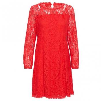 Cream Kleid Feminin Hochrisiko Rot L