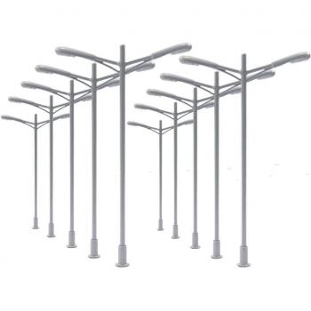 Set de 10 Modelos de Farola de Ferrocarril HO a 7,5 cm, 12V, Modelo L053