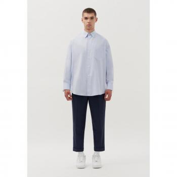Studio‑Oversized Langarm‑Kentkragen‑Streifenhemd