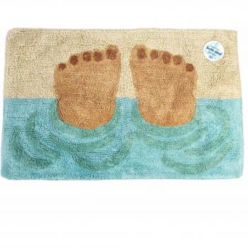 Rex London Badematte Füße im Meer, sehr weich, wasserabsorbierend, Baumwolle, 80 x 50 cm