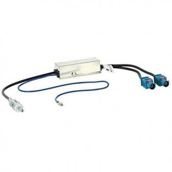 Adaptateur Antenne 2xFakra DIN M Amplifié – Alimentation Fantôme pour Audi, Seat, Skoda, VW