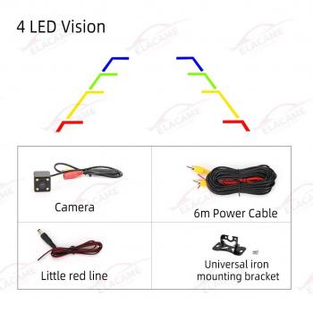 Universal RCA Reverse Camera with 4 LED Night Vision