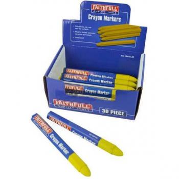 Faithfull FAICMYEL30 Crayon Marker Yellow (CDU 30)