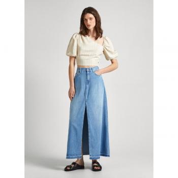 Pepe Jeans para mujer. Falda Maxi Denim azul Pepe Jeans