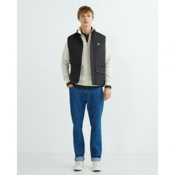 Chaleco de Cuero Belstaff con Refuerzos y Dos Bolsillos