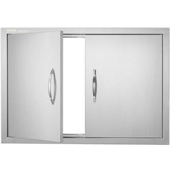Doppia porta da cucina in acciaio inox