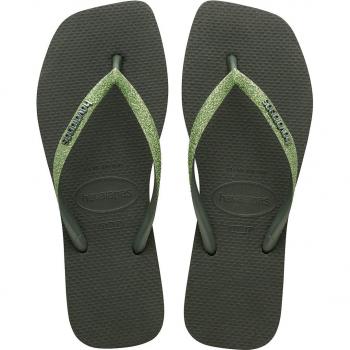 Chanclas de baño mujer Havaianas Square Glitz Olive Green