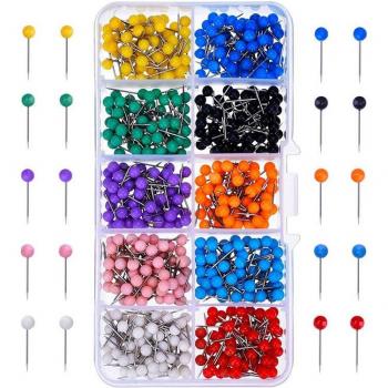 Alfileres de empuje de acero 4mm - 500 unidades