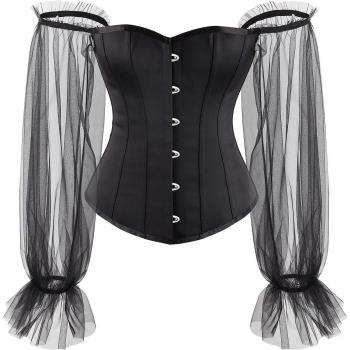 Gothic Slimming Waist Trainer Corset Blouse