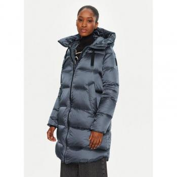 BomBoogie 2XL Gray Bright Nylon Down Jacket with Hood – Female Down Coat