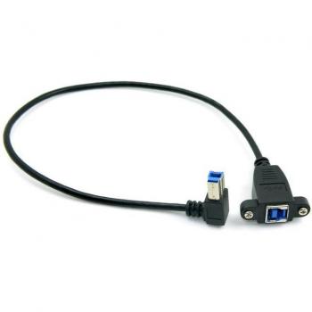 Jimier 30cm USB 3.0 Back Panel Mount B Type Extension Cable