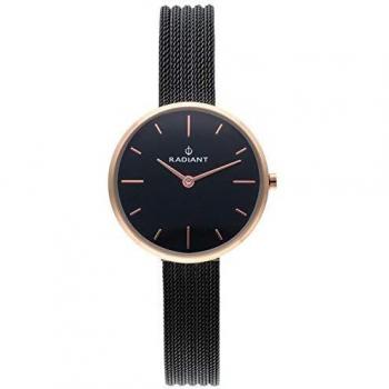 Reloj Analógico Radiant Mujer Oro Rosa y Negro