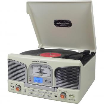 Groov-e Vintage Style Hi-Fi Stereo System - Cream