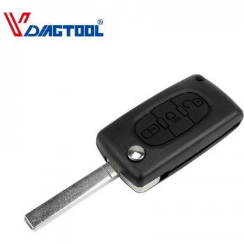 VDIAGTOOL Peugeot 3-Button Key Fob Shell