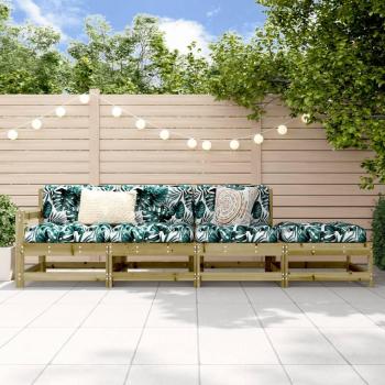 Vidaxl - 4 Piece Outdoor Lounge Set Impregnated Wood Pine