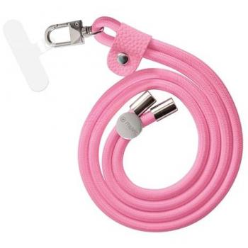 Colgante Muvit For Change con Soporte Transparente y Cuerda Rosa