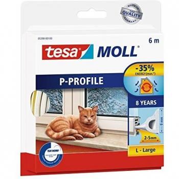 TESA - moll 6m Finestra Gomma sigillante Autoadesivo Bianco